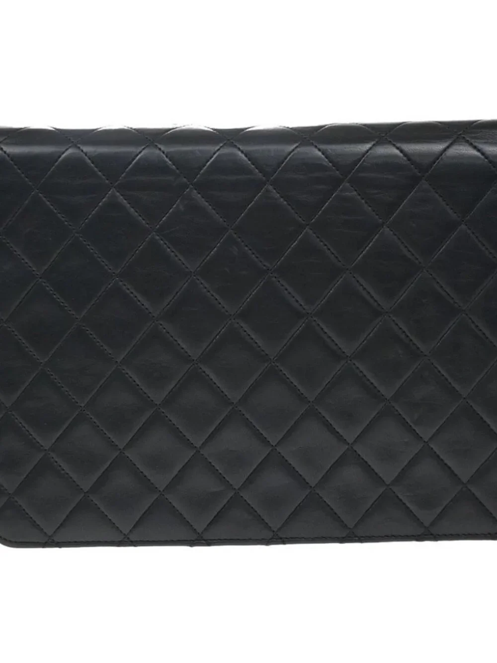 CHANEL CC Logo Matelasse Chain Shoulder Bag Leather GHW Black